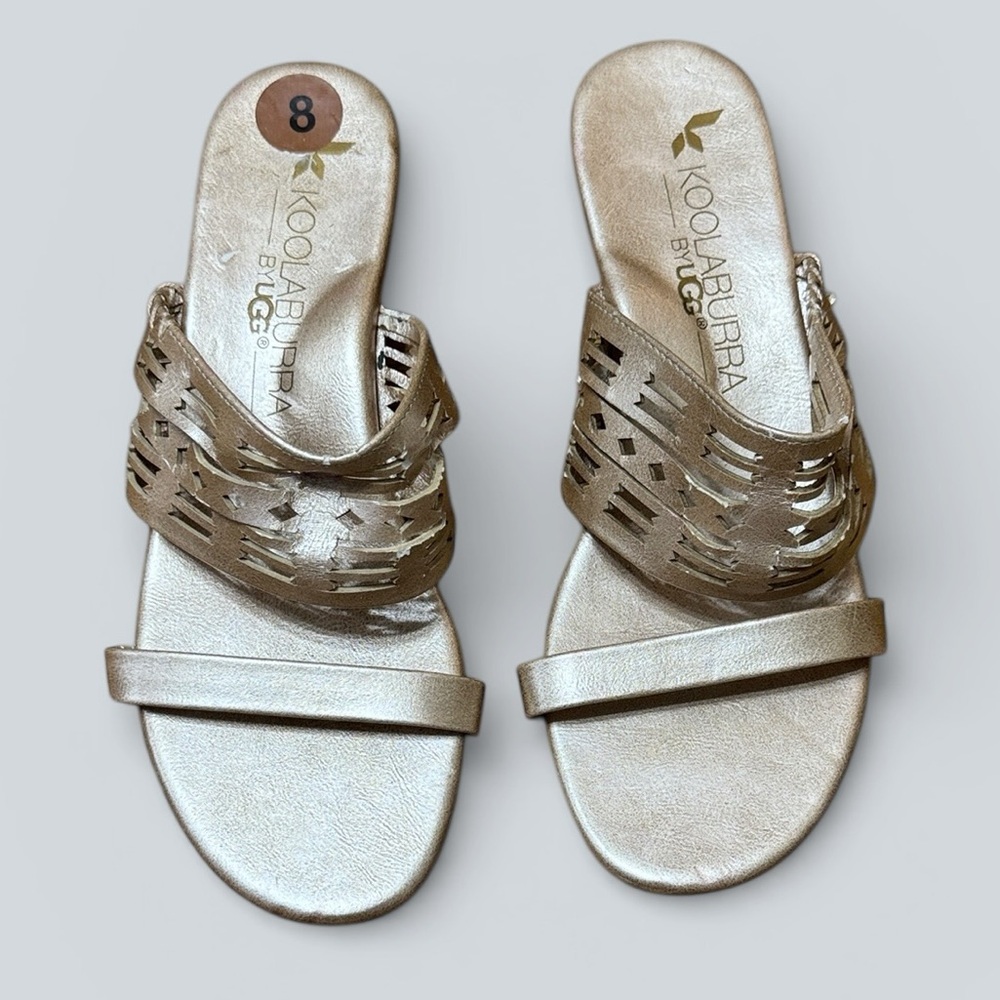 Koolaburra by UGG Metallic Gold Slide Sandals